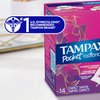 Tampax Radiant Plastic Tampons, Regular Absorbency, Unscented, 14 Count