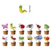 24Pcs Summer Spring Insects Cupcake Toppers Bee Bugs Snails Ladybug Cupcake Bug Party Favors For Girls,Boys, Baby Shower Birthday Party Decorations