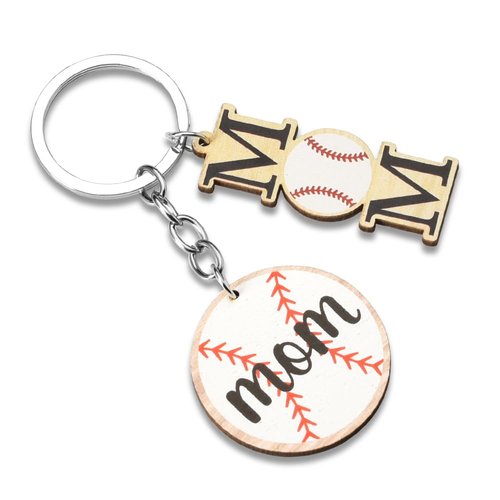 Baseball Mom Keychain Gifts for Mama Birthday Gifts from Daughter Granddaughter Sports Party Favors for Her Wife Girlfriend Christmas Gift Ideas Baseball Mom Accessories for Women Baseball Key Ring