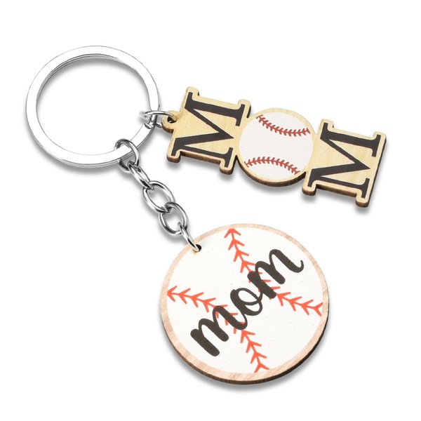 Baseball Mom Keychain Gifts for Mama Birthday Gifts from Daughter Granddaughter Sports Party Favors for Her Wife Girlfriend Christmas Gift Ideas Baseball Mom Accessories for Women Baseball Key Ring