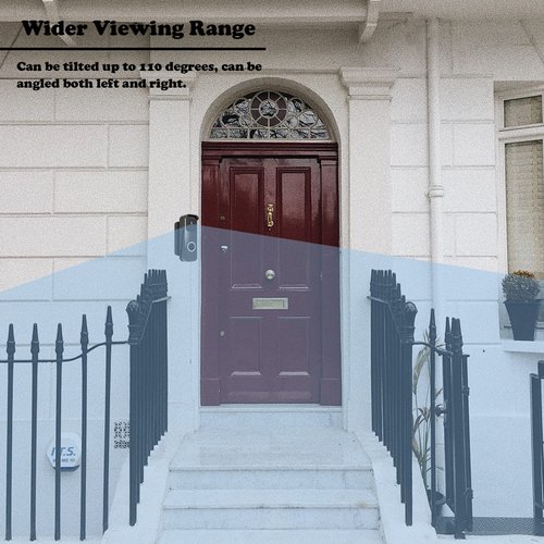 Blink Doorbell Mount, Adjustable Angle Mount Kit (up to 110 Degrees Tilt) for Blink Video Doorbell, Wide Viewing Range Left/Right Adjustable Blink Corner Mount with Mounting Cover (Black)