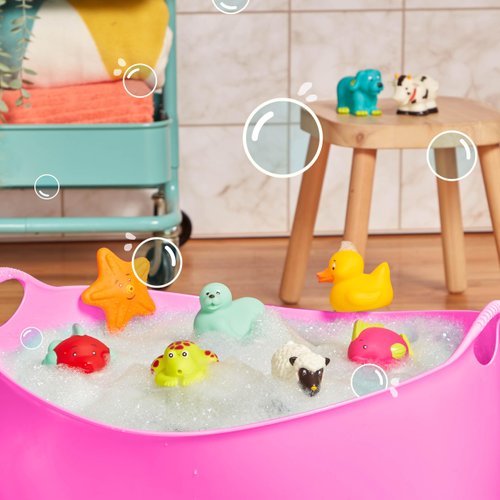 B. toys- Animal Bath Squirts- Water Play- 9 Water Squirts – Baby Bath Toys -Tub Toys For Babies – 10 Months +