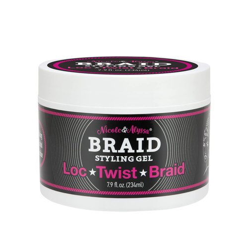 Nicole & Alyssa - Braid Styling Gel for Locs, Twists, and Braids - Define Your Hair with Healthy, Frizz-Free, and Moisturized Hold for Perfectly Defined Styles (7.9 oz)