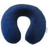 TravelMate Memory Foam Neck Pillow - Adjustable Thickness for Best Comfort, Dark Blue