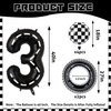 Race Car Balloons Race Car Birthday Party Supplies Tire Wheel Balloons Birthday Party Supplies Foil Number 3 Checkered Tire Balloon Arch Garland Kit Cars Wheels Party Favors Decorations