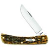 Case XX WR Pocket Knife Sod Buster Jr, Stainless Steel Blades, Length Closed: 3 5/8 Inches, Made in USA (Amber Bone)