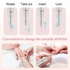 Electric Nail Drill, DELIFO Portable Nail Drill Professional PedicureRechargeable 35000 RPM Nail File Machine Acrylic Nails Polishing Tools with Bits LED Display for Home Salon Manicure