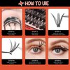 DIY Lash Extension 120PCS 40D Eyelash Extensions Cluster Lashes Wide Stem Cluster Lashes Mega Volume Individual Lashes Eyelash Clusters Extensions Lashes Cluster Use at home 0.07D 8-16mm