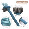 HengKe 2 Pack Home and Salon Use Comb Cleaning Brush Hair Brush Remover 2-in-1 Comb Cleaner with Pick and Bristles Hair Brush Cleaner Tool Rake Comb Cleaner Cleaning Tool for Cleaning Hair Dust