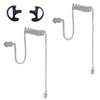 2 Pack Replacement Coil Acoustic Tube for Motorola Kenwood Two Way Radio Earpiece Police Headset Clear Earpiece Tube with Earmold R+L