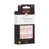 KISS Classy Nails Premium, Press-On Nails, Nail glue included, Highlights', French, Medium Size, Almond Shape, Includes 30 Nails, 2g glue, 1 Manicure Stick, 1 Mini File