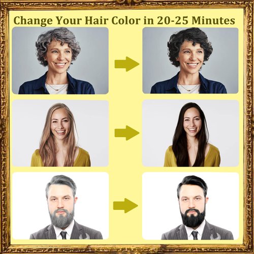 Cherry Brown Hair Color Shampoo for Dark Hair - Instant Brown Hair Dye Shampoo 3 in 1 for Women & Men, Herbal Brown Shampoo Easy to Use & Long Lasting Brown Hair Shampoo 16.90 Fl OZ (Cherry Brown)