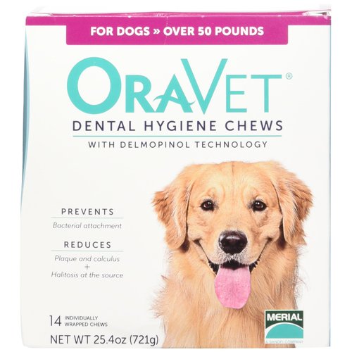 OraVet 14 Count OraVet Dental Hygiene Chew for Large Dogs