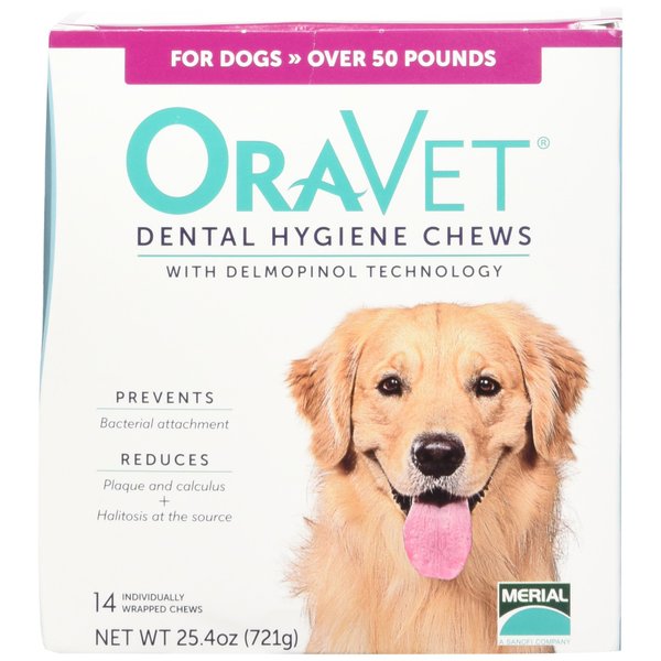 OraVet 14 Count OraVet Dental Hygiene Chew for Large Dogs