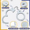 Junkin Plastic Handcuffs Toy with Safety Release Keys Hand Cuffs Fun Party Favor Gift, Stage Costume Prop Toy Halloween Police Accessories(24 Sets)