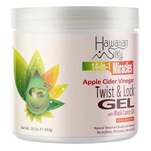 Hawaiian Silky 14-in-1 Miracles Apple Cider Vinegar Twist & Lock Gel - 16 fl oz (Pack of 2)