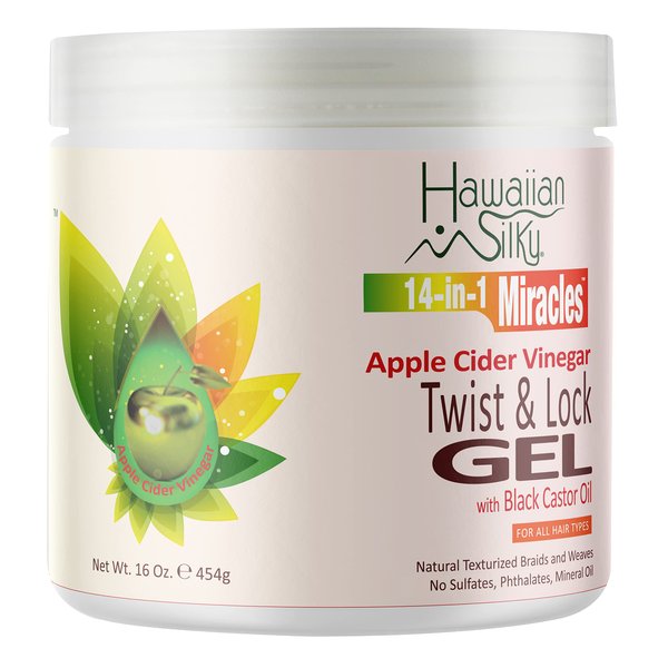 Hawaiian Silky 14-in-1 Miracles Apple Cider Vinegar Twist & Lock Gel - 16 fl oz (Pack of 2)