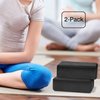 MoKo Thin Yoga Blocks 2 pack, 9" x 6" x 3" High Density EVA Foam Yoga Block Exercise Bricks, Eco Friendly & Lightweight, Increase Flexibility & Balance, Great For Stretching & Holding Poses - Black