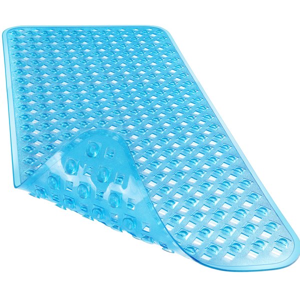 Yimobra Original Bathtub Mat Non Slip, Bath Mats for Tub, Shower Mat with Drain Holes Suction Cups, Machine Washable, BPA, Latex,Phthalate Free, 34.5 x 15.5 Inches, Clean Blue