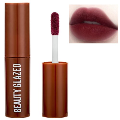 MIELIKKI Chocolate Matte Liquid Lipstick, Long Lasting Lip Color, Non-Stick Cup Lip Gloss, Smudge Proof Lip Makeup, Unique Chocolate Bag Packing, #106 DESERT ROSE
