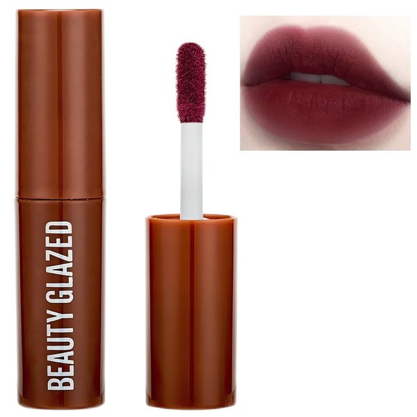 MIELIKKI Chocolate Matte Liquid Lipstick, Long Lasting Lip Color, Non-Stick Cup Lip Gloss, Smudge Proof Lip Makeup, Unique Chocolate Bag Packing, #106 DESERT ROSE