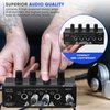 Pyle 4-Channel Portable Stereo Headphone Amplifier - Professional Multi-Channel Mini Earphone Splitter Amp w/4 ¼” Balanced TRS Headphones Output Jack and 1/4' TRS Audio Input For Sound Mixer - PHA40