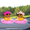 MuMyer Cowboy Duck Car Dashboard Decoration Swim Ring Car Rubber Duck Decoration Accessories with Mini Swim Ring Cowboy Hat Scarf Necklace and Sunglasses(B8-B US-P)