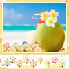 36 Pieces Plumeria Flower Hair Clips Hawaiian Foam Flower Clips Frangipani Artificial Clips for Bridal Wedding Luau Beach Tropical Vacation Party Hair Decorations(7 cm/ 2.8 inch)