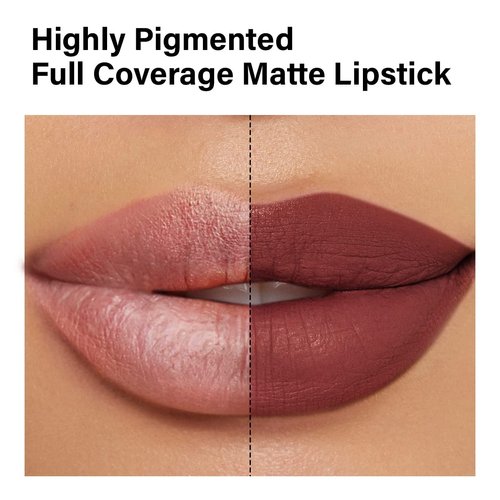 CARSLAN Matte Lipstick Hydrating Lip Color Makeup, Highly Pigmented Lipstick with Moisturizing Formula, Lightweight, Smooth, M28