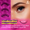 Lash Clusters 192PCS Individual Lashes, D Curl Lash Extension Clusters Lashes Wispy Natural Look, DIY Eyelash Clusters Volume Look Like Eyelash Extensions DIY at Home- S01, 10-16mm Mixed