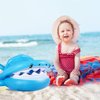 Baby Float Swimming Pool Toddler Floaties with Inflatable Canopy Shark Infant Pool Float for Kids Aged 6-36 Months