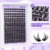 ALICE Lash Clusters Wispy Cluster Eyelash Extensions 168pcs Fluffy Individual Lashes 10-18mm Waterproof Natural Lash Extension DIY Cluster Lashes with Soft Thin Band