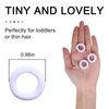 CYWLIFE Tiny Hair Bands, 100 PCS White Hair Ties, No Crease Ponytail Holders, Tiny Soft Rubber Bands for Girls Kids Women Men, 7MM No Hurt Durable Hair Accessories