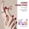 CANNI 6Pcs 9ml Hema-Free Red Gel Nail Polish Set- Dark Red Burgundy Glitter Gel Polish Kit DIY at Home Salon Christmas New Year's Gifts for Girls