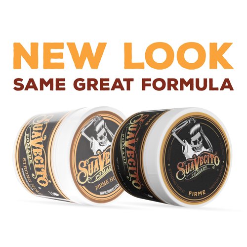 Suavecito Pomade Firme (Strong) Hold 4 Oz, 1 Pack - Strong Hold Hair Pomade For Men - Medium Shine Water Based Flake Free Hair Gel - Easy To Wash Out - All Day Hold For All Hair Styles