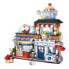 Japanese Street View Ice Drink Shop Mini Building Blocks Toys Model Set, MOC Creative DIY Simulation Architecture, 668 PCS Mini Bricks Construction Halloween Building Toy Sets for Girls Boys 3+