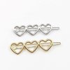 Silver Hollow Love Heart Hairpin Alloy Barrettes Hair Clips Hair Bangs Clip Hair Accessories For Woman Girls, Clips and Barrettes, Hair Accessories