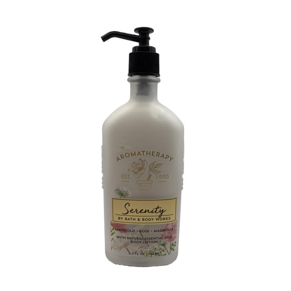 Bath & Body Works Aromatherapy Serenity - Marigold Rose Magnolia Essential Oils Body Lotion 6.5 Fluid Ounce
