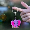 24 Pcs Jungle Safari Animal Keychain Zoo Theme Party Favors Backpacks Keychains for Kids Birthday Party Supplies Goodie Bag Fillers