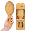 Tada Natural Beauty Bamboo Hair Brush l Wooden Comb l Bamboo Brushes for Wet Dry Curly Thick Straight Hair l Detangling Hairbrush for Women, Men, and Kids (Wood Metal Pin Brush)
