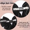 Olbye Hair Bows for Women Silky Satin Hair Ribbon Long Tail Bow Hair Clips Big Coquette Bows Black Hair Bow White Hair Ribbons Bows Hair Accessories for Women and Girls 4Pcs (Hair Bows A)