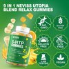 5-HTP GABA Sleep Supplement Gummies - Melatonin Free Extra Strength 900mg Complex for Health Rest Cycle, Banana Extract, L-Theanine, L-Tryptophan, Omega-3-6-9 for Natural Zzzs, Brain Relax,(Pack of 2)
