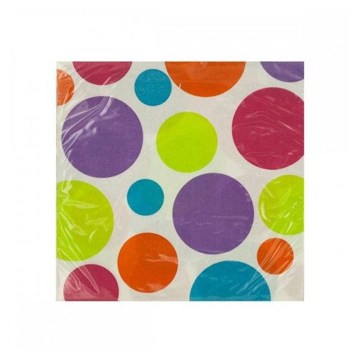 Creative Converting Multi-Dots 2-ply Beverage Napkins, 30 count