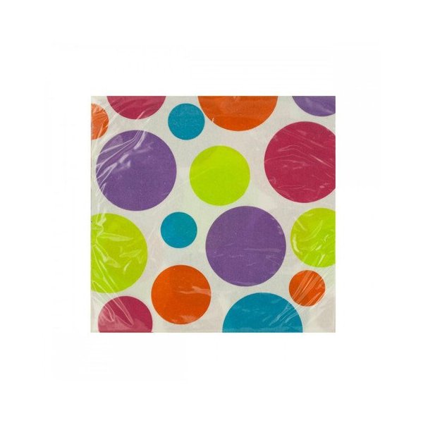 Creative Converting Multi-Dots 2-ply Beverage Napkins, 30 count