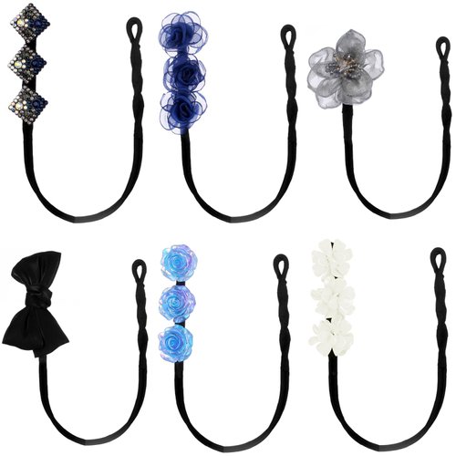 OUGWA 6 Pieces Hair Bun Maker Round bun and crown hairstyle shaper， Lazy Hair Curler Bun Clips Hair Accessories for Women(Style 1)
