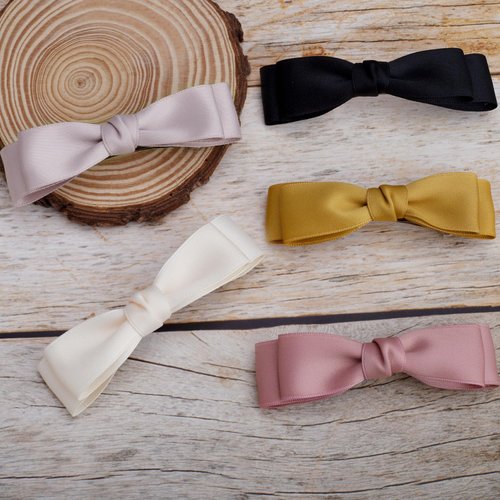 5 PCS Hair Bows Cute Hair Clips for Women Girls Bowknot Hair Barrettes Solid Colors Hair Bow Hair Clips Accessories for Women Girls
