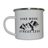 Rogue River Tactical Funny Camp Mug Enamel Camping Coffee Cup Gift Hike More Stress Less Camping Gear