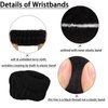 Ondder 6 Pcs Black Spa Headband and Wristband Set Makeup Spa Headband for Washing Face Bubble Skin Care Headbands Face Wash Sponge Puffy Headband Head Bands Hair Accessories for Women Girls