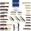 Giorgio G82 4 Inch Handmade Folding Pocket Comb for Men, Fine Tooth Hair Comb Straightener for Everyday Grooming Styling Hair, Beard or Mustache, Use Dry or with Balms, Saw Cut Hand Polished