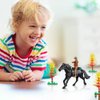 Western Figures Horse Carriage Model Playset Plastic West Figurines Riding Horse Action Figure Educational Toys Table Decoration for Boys Girls Kids
